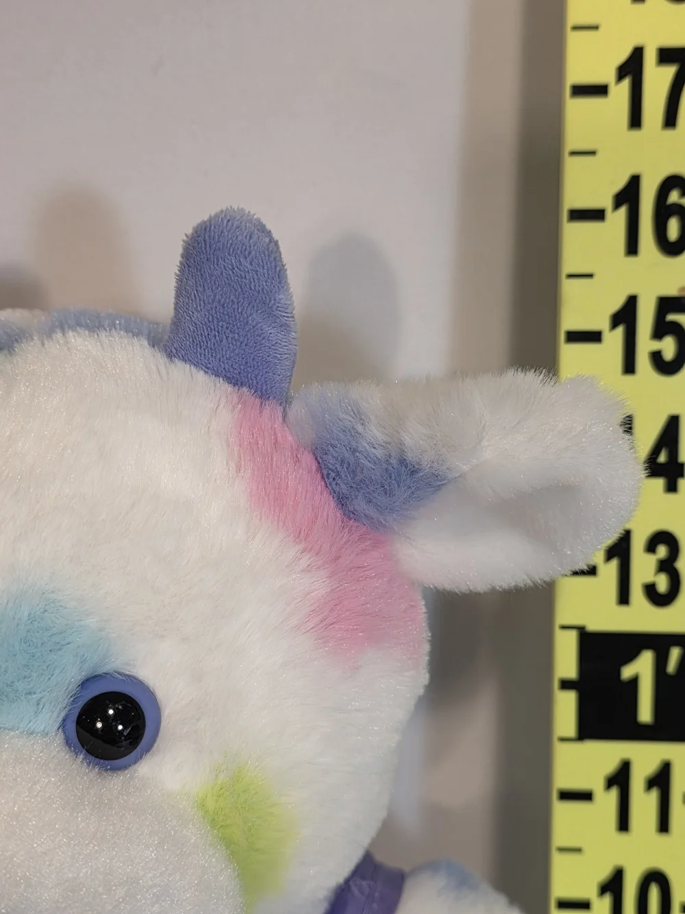 Build A Bear Colorful Splatter Cow Plush Rainbow Pastel Spotted With Outfit